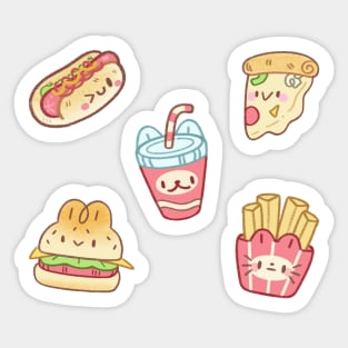 Cute Fast Food Sticker Pack Sticker